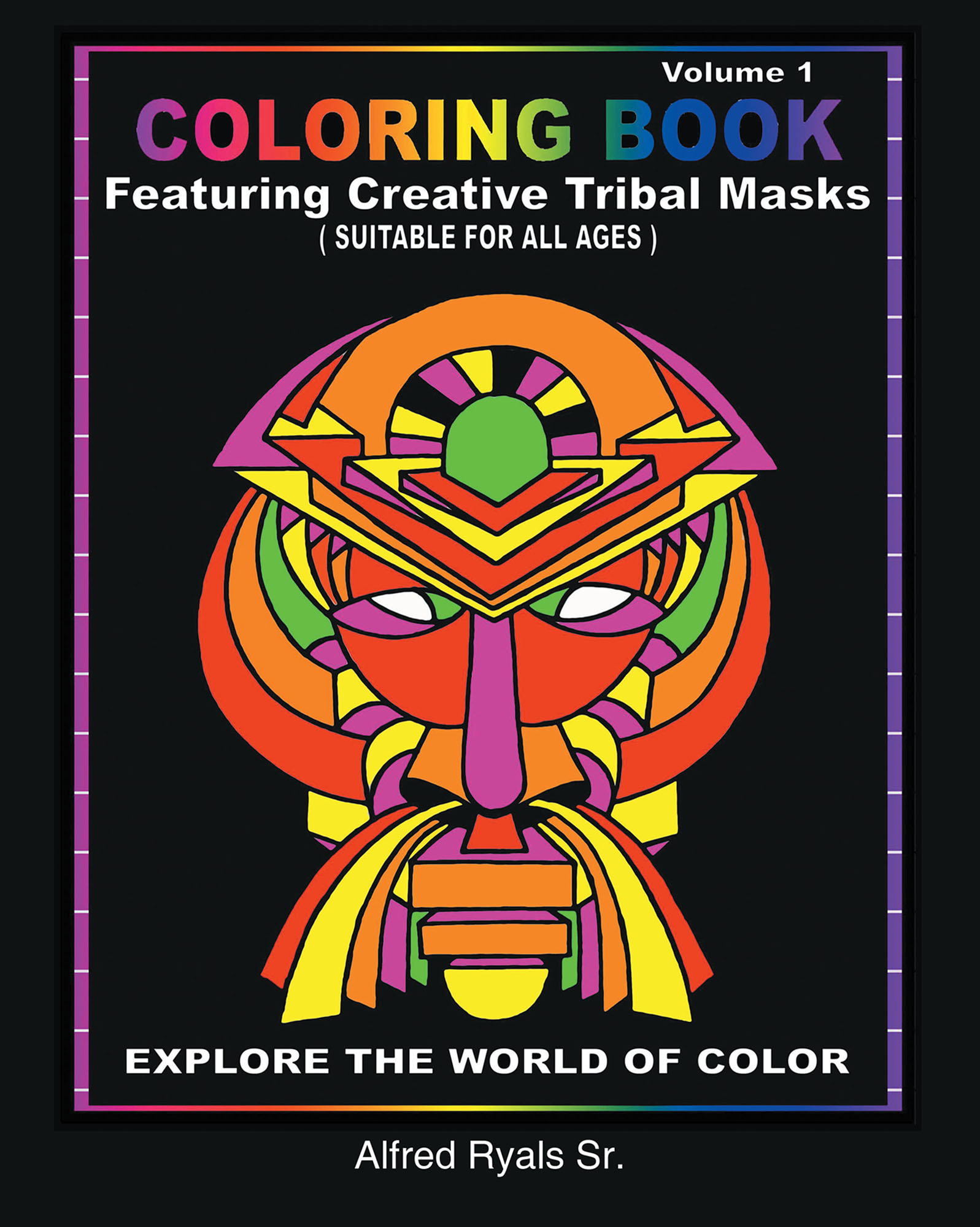 African Masked Theme Coloring Book Cover Image