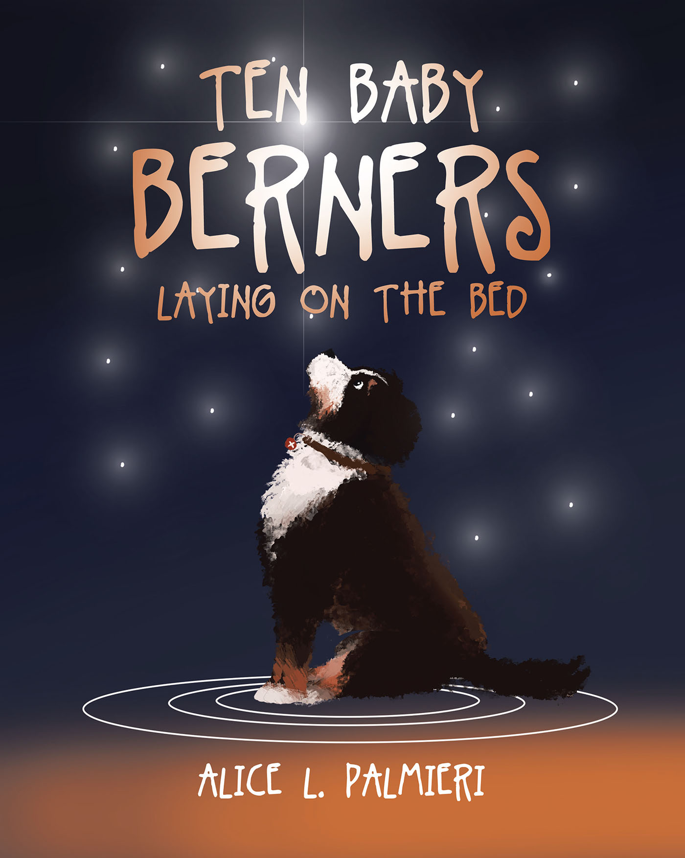 Ten Baby Berners Laying on the Bed Cover Image
