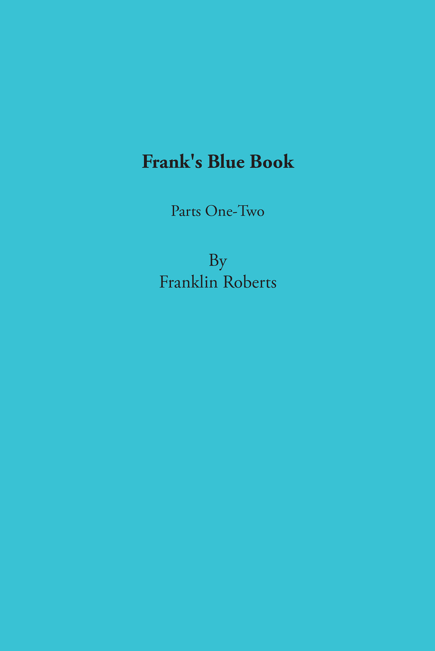 Frank's Blue Book Cover Image