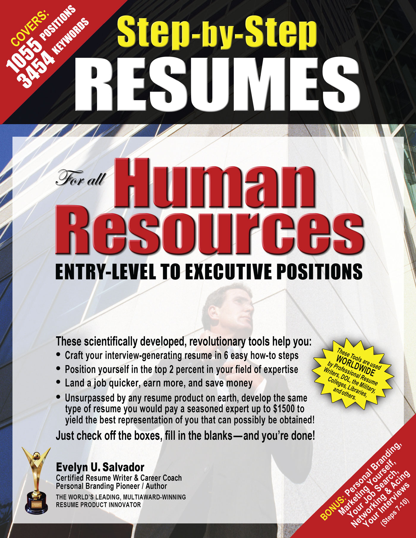 STEP-BY-STEP RESUMES For All Human Resources Entry-Level to Executive Positions Cover Image